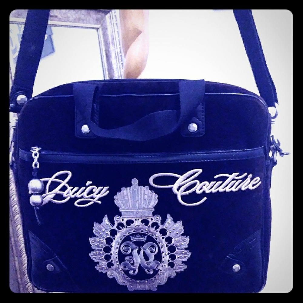 Black Velvet Juciy Couture Laptop Bag